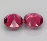 Пара рубеллитов турмалинов 0,6 карат 