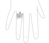 Кольцо-цветок из серебра Серебро 925