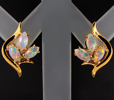 Серьги с solid опалами