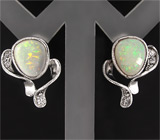 Серьги с solid опалами Серебро 925