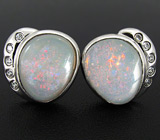 Серьги с solid опалами Серебро 925
