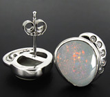 Серьги с solid опалами Серебро 925
