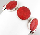 Браслет с кораллами Серебро 925