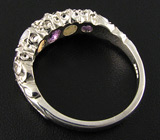 Кольцо с белыми solid опалами и аметистами от D&J Magic Jewelry Серебро 925