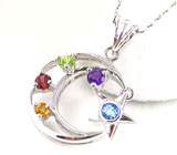 Кулон с самоцветами Серебро 925