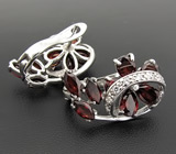Серьги из коллекции "Mia" с мозамбикскими гранатами Серебро 925