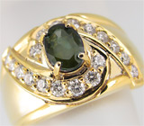 Великолепное кольцо с александритом и бриллиантами Золото