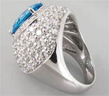 Массивное кольцо из коллекции «Sunshine» с голубым топазом Серебро 925