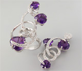 Комплект из коллекции "Sunshine" с аметистами Серебро 925