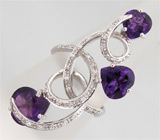 Комплект из коллекции "Sunshine" с аметистами Серебро 925