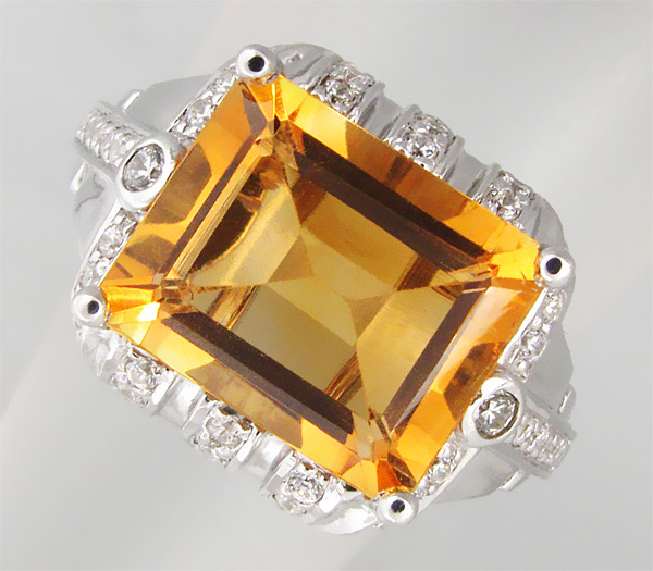 Кольцо из коллекции "Sunshine" с золотистым цитрином