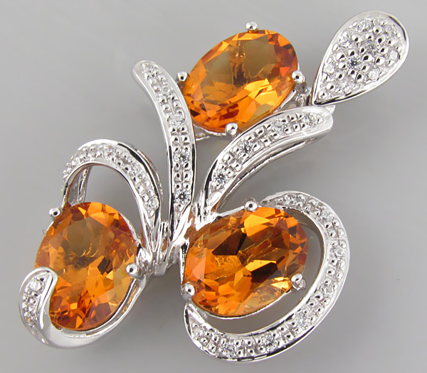 Кулон из коллекции "Sunshine" с золотистыми цитринами