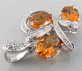 Кулон из коллекции "Sunshine" с золотистыми цитринами Серебро 925