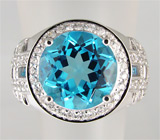 Кольцо из коллекции «Sunshine» с голубым топазом Серебро 925