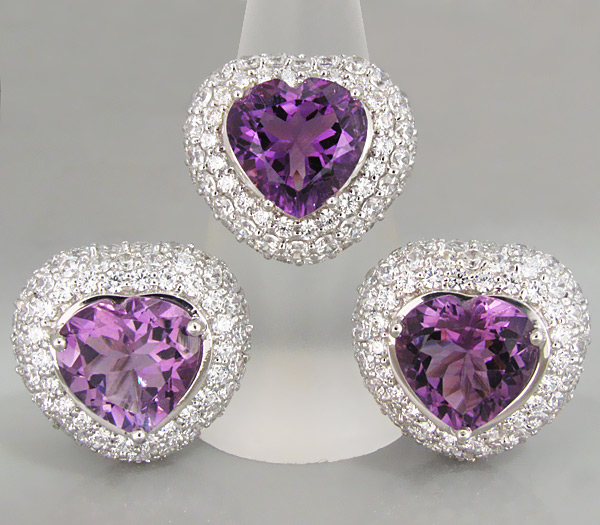 Комплект из коллекции "Sunshine" с уругвайскими аметистами