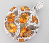 Кулон из коллекции "Sunshine" с золотистыми цитринами Серебро 925