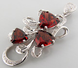Кулон из коллекции "Sunshine" с гранатами Серебро 925