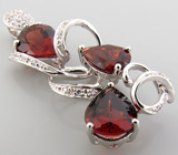 Кулон из коллекции "Sunshine" с гранатами Серебро 925