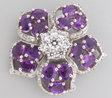 Кулон из коллекции "Sunshine" с аметистами Серебро 925