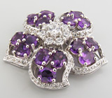 Кулон из коллекции "Sunshine" с аметистами Серебро 925