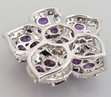 Кулон из коллекции "Sunshine" с аметистами Серебро 925