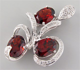 Кулон из коллекции "Sunshine" с гранатами Серебро 925