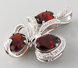 Кулон из коллекции "Sunshine" с гранатами Серебро 925