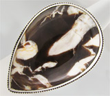 Массивное кольцо с "ореховой" яшмой Серебро 925