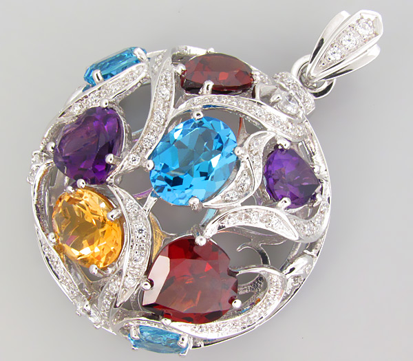 Кулон из коллекции "Sunshine" с самоцветами