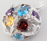 Кулон из коллекции "Sunshine" с самоцветами Серебро 925