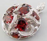 Кулон из коллекции "Sunshine" с гранатами Серебро 925