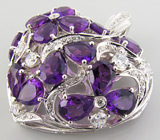 Кулон из коллекции "Sunshine" с аметистами Серебро 925