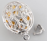 Кулон из коллекции "Sunshine" с золотистыми цитринами Серебро 925