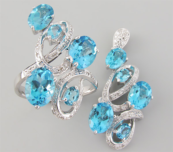 Комплект из коллекции "Sunshine" с топазами