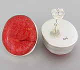Серьги с кораллами Серебро 925