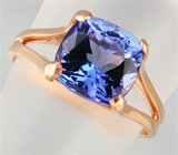 Кольцо с чистейшим танзанитом Золото