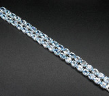 Роскошный браслет с голубыми топазами Серебро 925