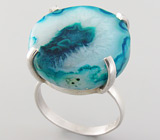 Стильное кольцо с агатом Серебро 925