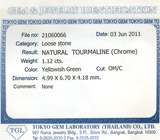 Хромовый турмалин 1,12 карат 