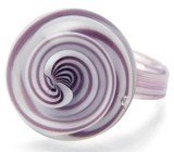 Кольцо "Спираль" из цветного стекла