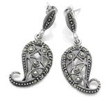 Изящные серьги с марказитами Серебро 925