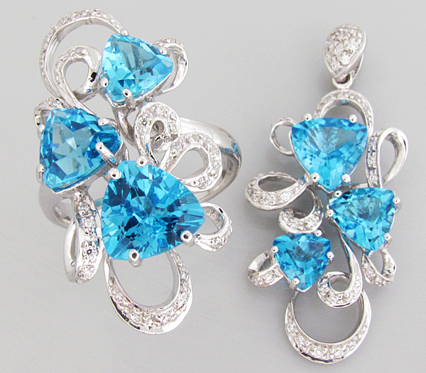 Комплект из коллекции "Sunshine" с топазами