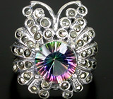 Кольцо "Бабочка" с мистическим топазом и марказитами Серебро 925