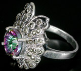 Кольцо "Бабочка" с мистическим топазом и марказитами Серебро 925