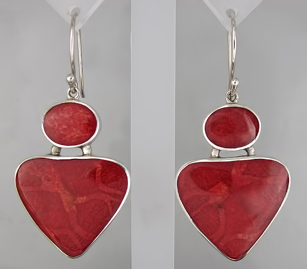 Серьги с кораллами