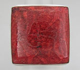 Крупное кольцо с кораллом Серебро 925