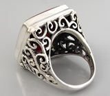 Крупное кольцо с кораллом Серебро 925