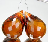 Пара цитринов Мадейра на серьги 56,1 карат 