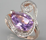 Кольцо из коллекции "Mia" с аметистом и бесцветными топазами Серебро 925