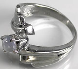 Элегантное кольцо со звездчатым сапфиром Серебро 925